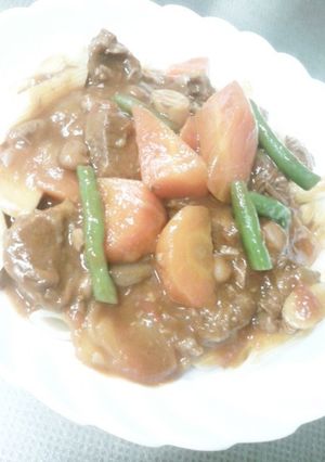 圧力鍋で・鹿の豆入り煮込み-レシピのメイン写真
