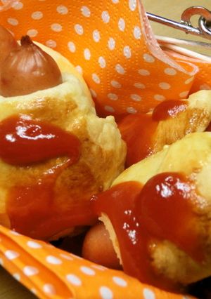 *ＨＢで♡王道ソーセージパン*-レシピのメイン写真