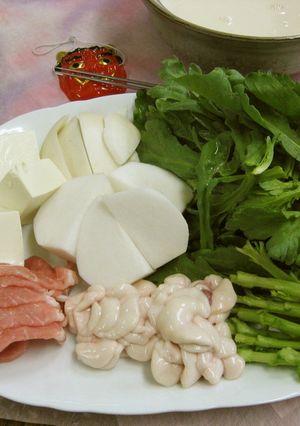 金沢春菊(加賀野菜)の豆乳シャブシャブ-レシピのメイン写真