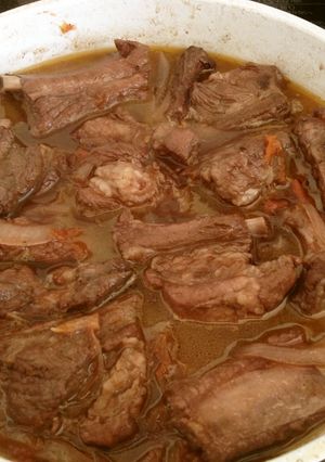 豚肉のスペアリブで赤ワインすき焼き-レシピのメイン写真