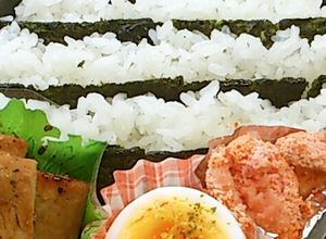 味付け海苔でお弁当★ 簡単しましま海苔弁-レシピのメイン写真