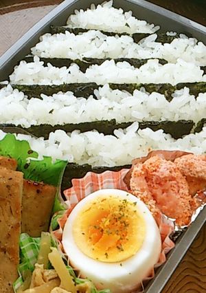 味付け海苔でお弁当★ 簡単しましま海苔弁-レシピのメイン写真