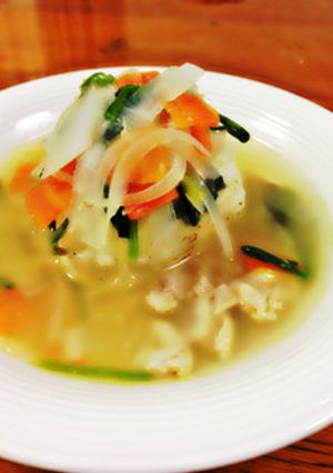 野菜たっぷりスープin焼きおにぎり-レシピのメイン写真