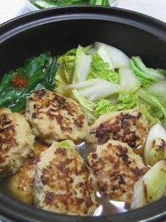 鶏団子と白菜の鍋(1人用)-レシピのメイン写真
