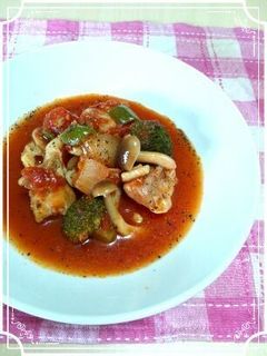 美肌に☆鶏トマト煮込み-レシピのメイン写真