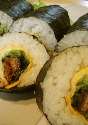 太巻き☆さんまのかば焼き＆卵-レシピのメイン写真