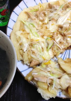 フライパンで♪和風ピザ・ついでにスープも-レシピのメイン写真
