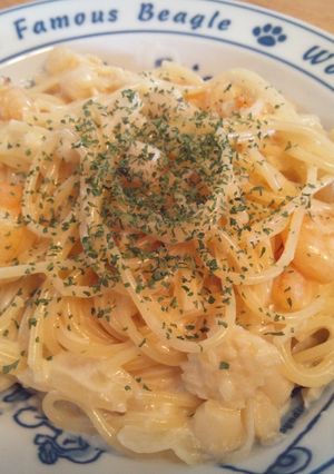 シーフードミックスで簡単クリームパスタ-レシピのメイン写真