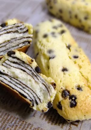 折り込みチョコのメロンパン♪-レシピのメイン写真