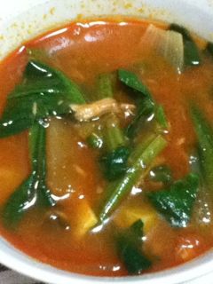 ほうれん草とツナのトマトスープ-レシピのメイン写真