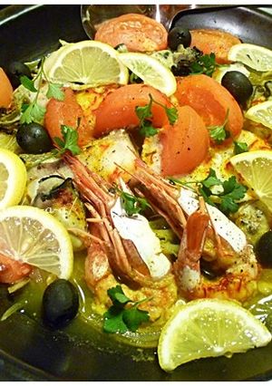 魚介類のタジン蒸しサフラン風味。-レシピのメイン写真