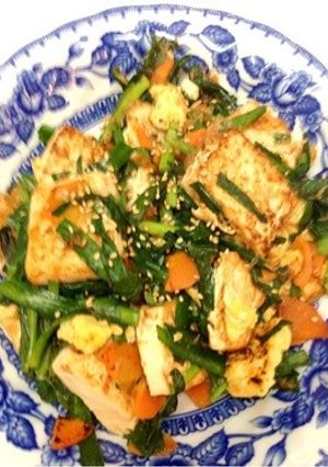 ニラと豆腐のおかか炒め-レシピのメイン写真