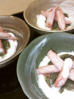 ながいもとめかぶのかにかま添え-レシピのメイン写真
