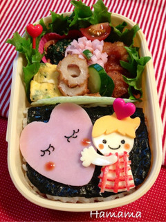 バレンタイン♡キャラ弁-レシピのメイン写真