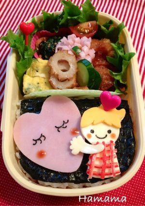 バレンタイン♡キャラ弁-レシピのメイン写真