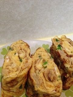 お弁当に✿鮭フレマヨとネギの卵焼き-レシピのメイン写真