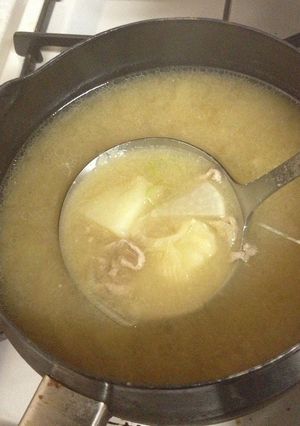 ひき肉で豚汁風-レシピのメイン写真
