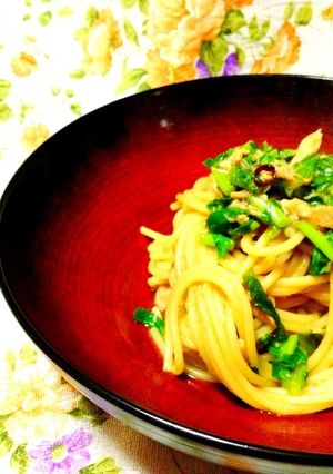 大根葉とツナ缶のちょっぴり大人味パスタ☆-レシピのメイン写真