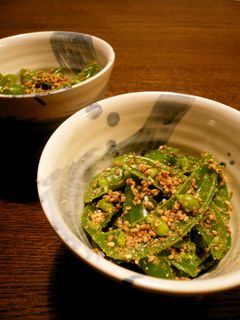 胡麻和え スナップエンドウ-レシピのメイン写真