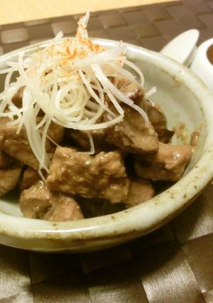 おつまみにも♪鶏レバーのこってり味噌炒め-レシピのメイン写真