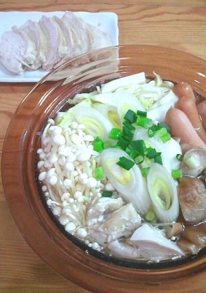 ゆで汁で簡単おいしい☆塩麹鶏鍋とゆで鶏-レシピのメイン写真