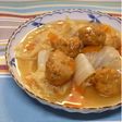 蓮根入り鶏団子と白菜の煮物