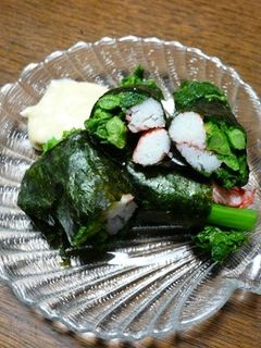 かにかまと菜花の海苔まき-レシピのメイン写真