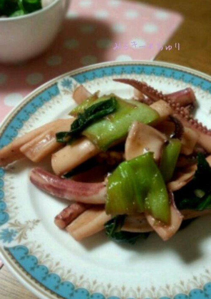 速攻で＊イカと青梗菜の中華炒め-レシピのメイン写真