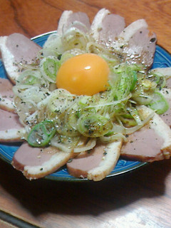 鴨スモークの葱黄身和え-レシピのメイン写真