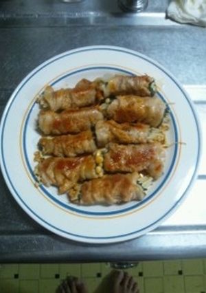 10月29日晩飯【豚肉の大葉巻】-レシピのメイン写真