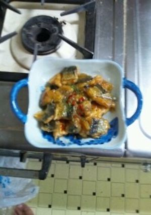 10月22日晩飯【サンマの甘辛味噌煮】-レシピのメイン写真