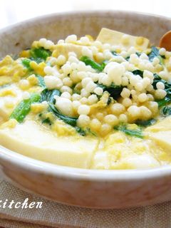 お豆腐の卵とじ☆たぬき風味-レシピのメイン写真