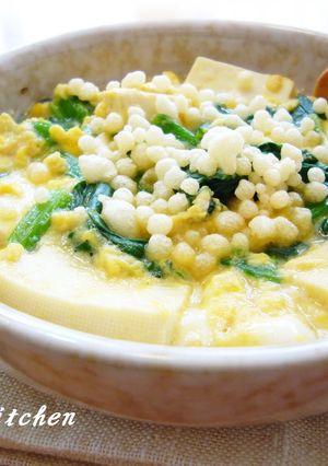 お豆腐の卵とじ☆たぬき風味-レシピのメイン写真