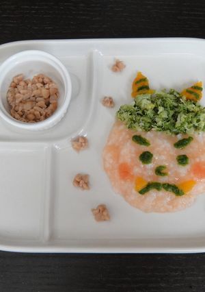 ＊離乳食中期＊節分★赤鬼＆豆まきプレート-レシピのメイン写真