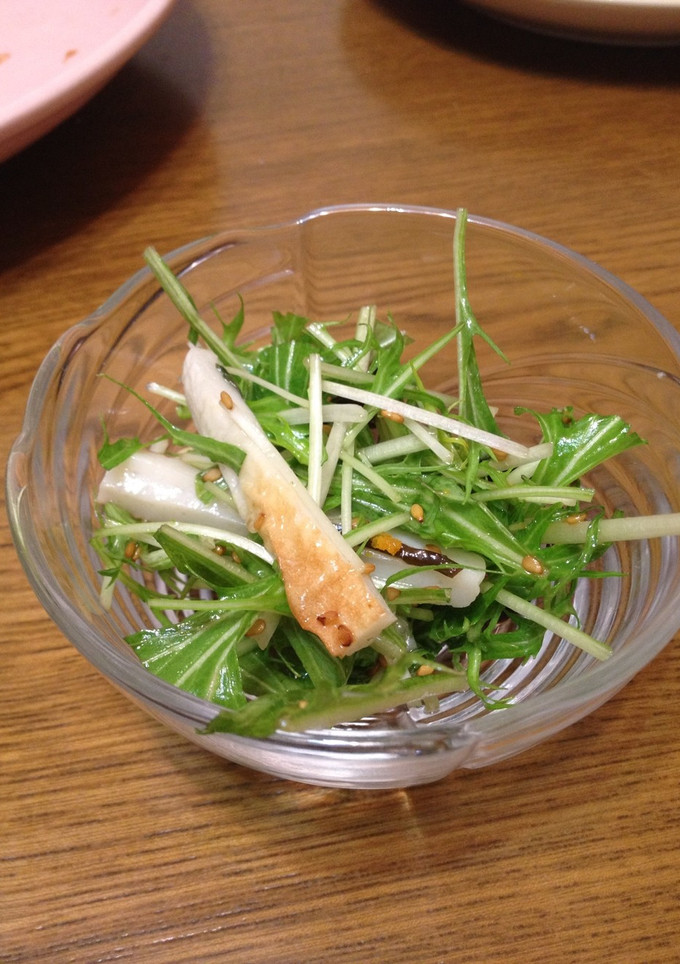 水菜とちくわのあっさりサラダ-レシピのメイン写真