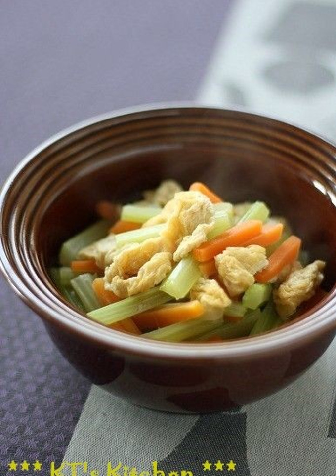 セロリと油揚げのスープ煮-レシピのメイン写真