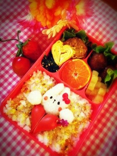 キャラ弁☆ハートのバレンタインウサちゃん-レシピのメイン写真