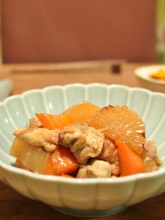 焼き大根と鶏肉の醤油煮-レシピのメイン写真
