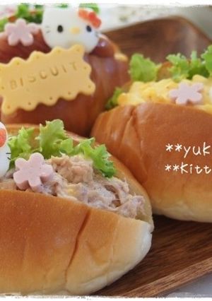 ＊キティちゃんでかわいいロールパン＊-レシピのメイン写真