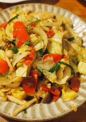 バター醤油風味の簡単野菜炒め-レシピのメイン写真