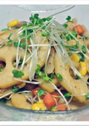 レンコンベーコンコーンサラダ-レシピのメイン写真