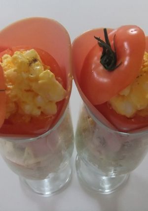 バレンタインにハートのパフェ風サラダ-レシピのメイン写真