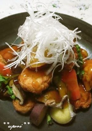 失敗無し!鶏と豆腐のふわふわ揚げの甘酢餡-レシピのメイン写真