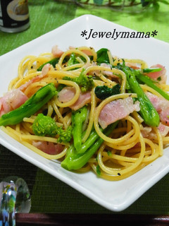 *菜の花とベーコンの柚子胡椒パスタ*-レシピのメイン写真