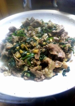 ★牛肉とほうれん草のオイスターソース炒め-レシピのメイン写真