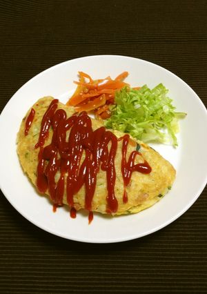 簡単にガッツリ♪ライスオムレツ-レシピのメイン写真