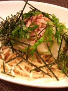 ヘルシー美味しい!ツナおろしポン酢パスタ-レシピのメイン写真