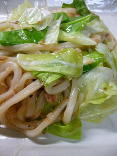ツナとキャベツの焼きうどん-レシピのメイン写真