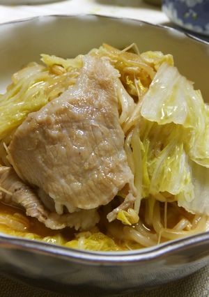 白菜と豚肉ともやしのポン酢蒸し煮-レシピのメイン写真