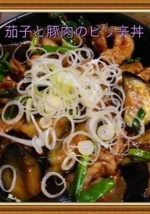 茄子と豚肉のピリ辛丼-レシピのメイン写真